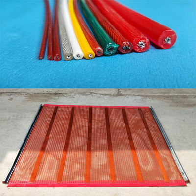लेपित स्टील वायर रस्सी पॉलीयूरेथेन स्क्रीन जाल 26mm X 1900mm X 1390mm