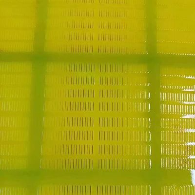 खनन के लिए 40 मिमी पीला पॉलीयूरेथेन स्क्रीन मैट, उच्च घर्षण प्रतिरोध के साथ